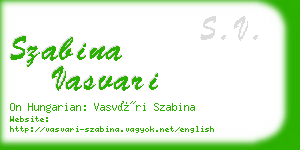 szabina vasvari business card